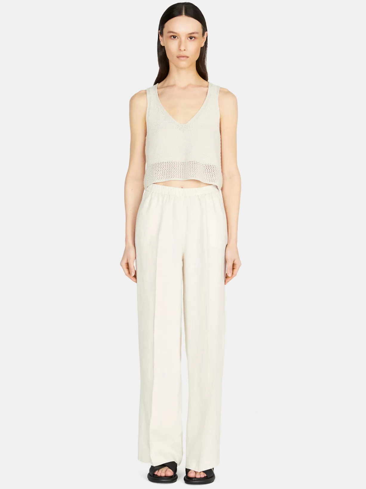 100% Linen Palazzo Trousers<Sisley Best Sale