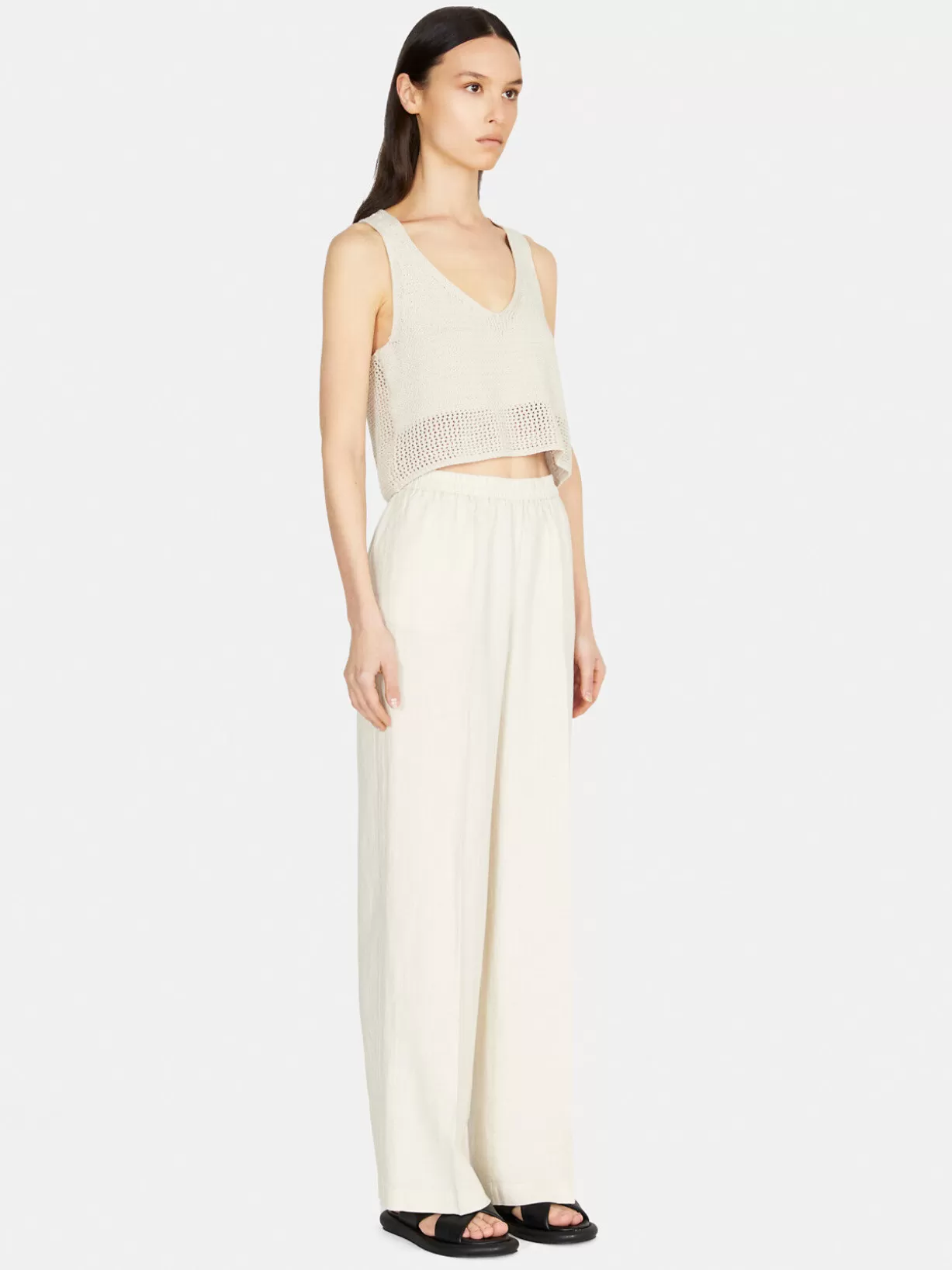 100% Linen Palazzo Trousers<Sisley Best Sale