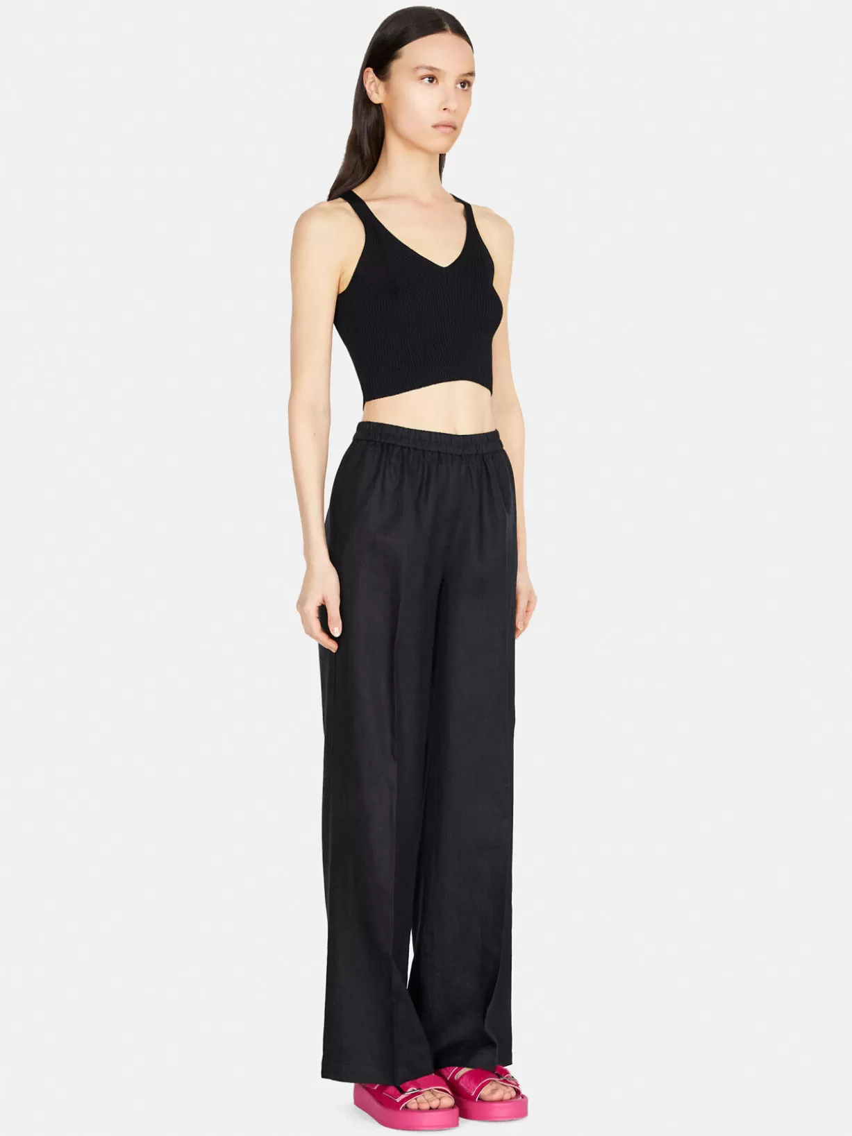 100% Linen Palazzo Trousers<Sisley Hot