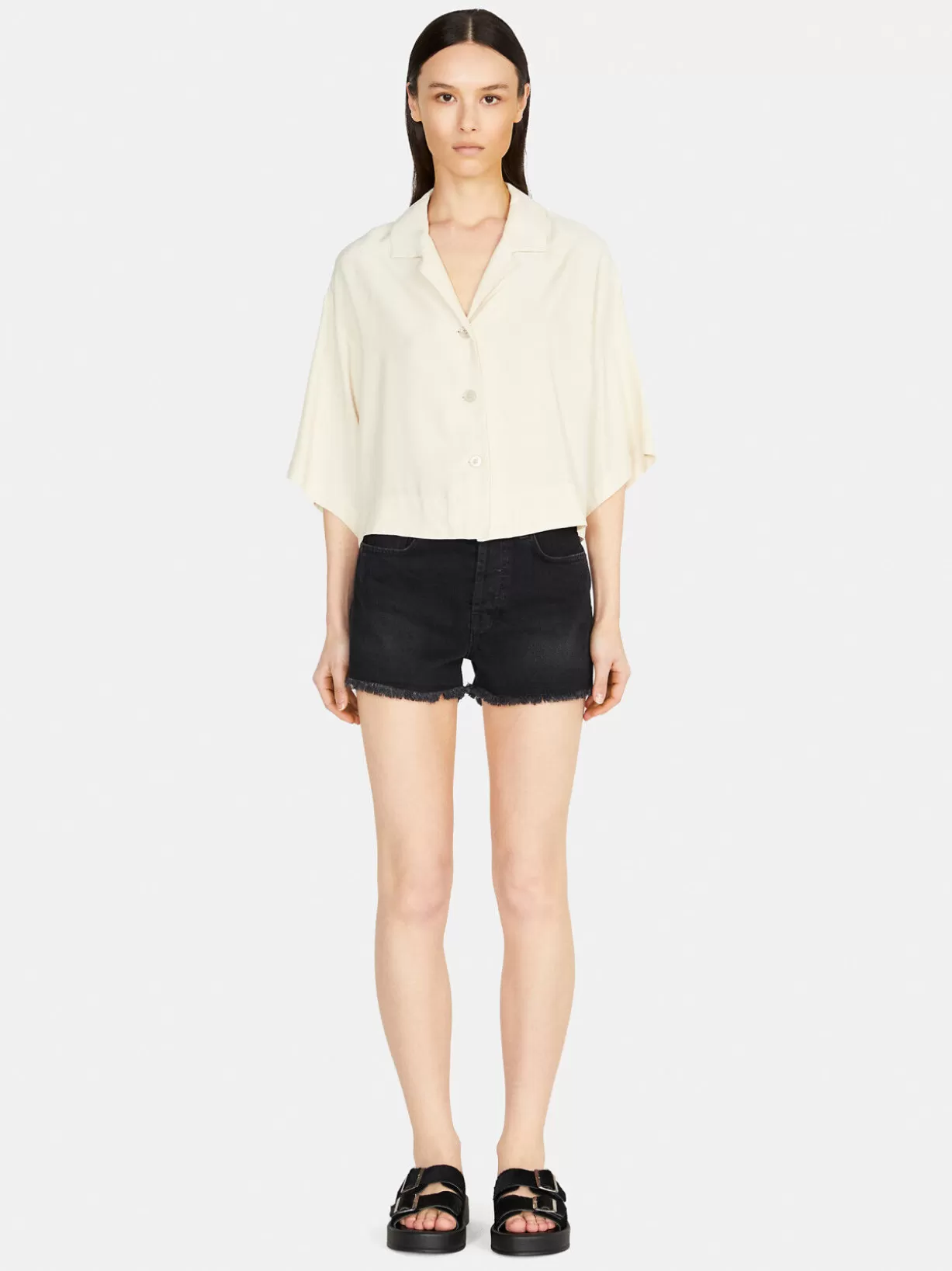 Boxy Fit Shirt With Short Sleeves<Sisley Flash Sale