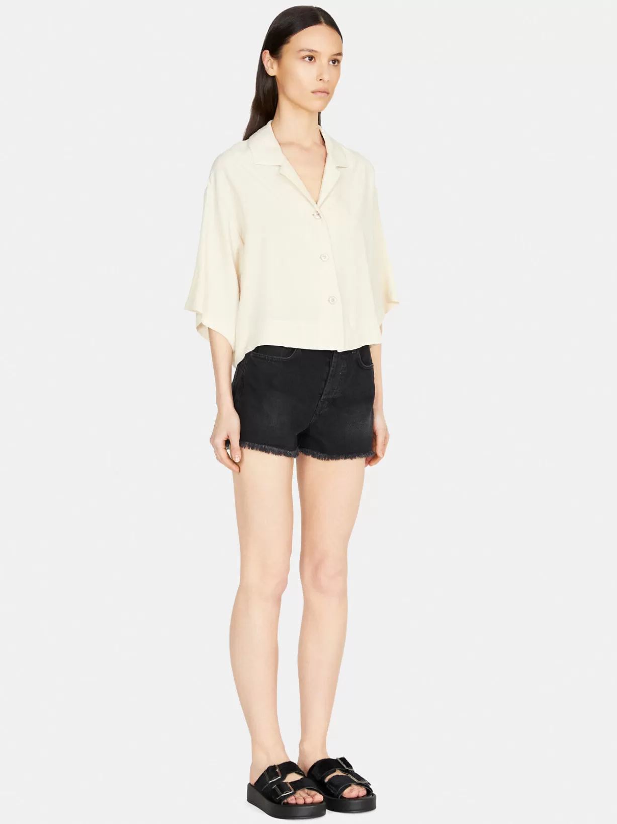 Boxy Fit Shirt With Short Sleeves<Sisley Flash Sale