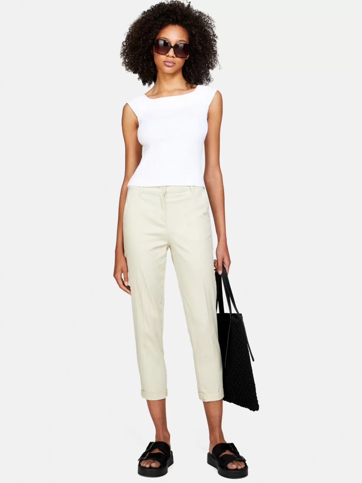 Cigarette Trousers With Cuff<Sisley Cheap