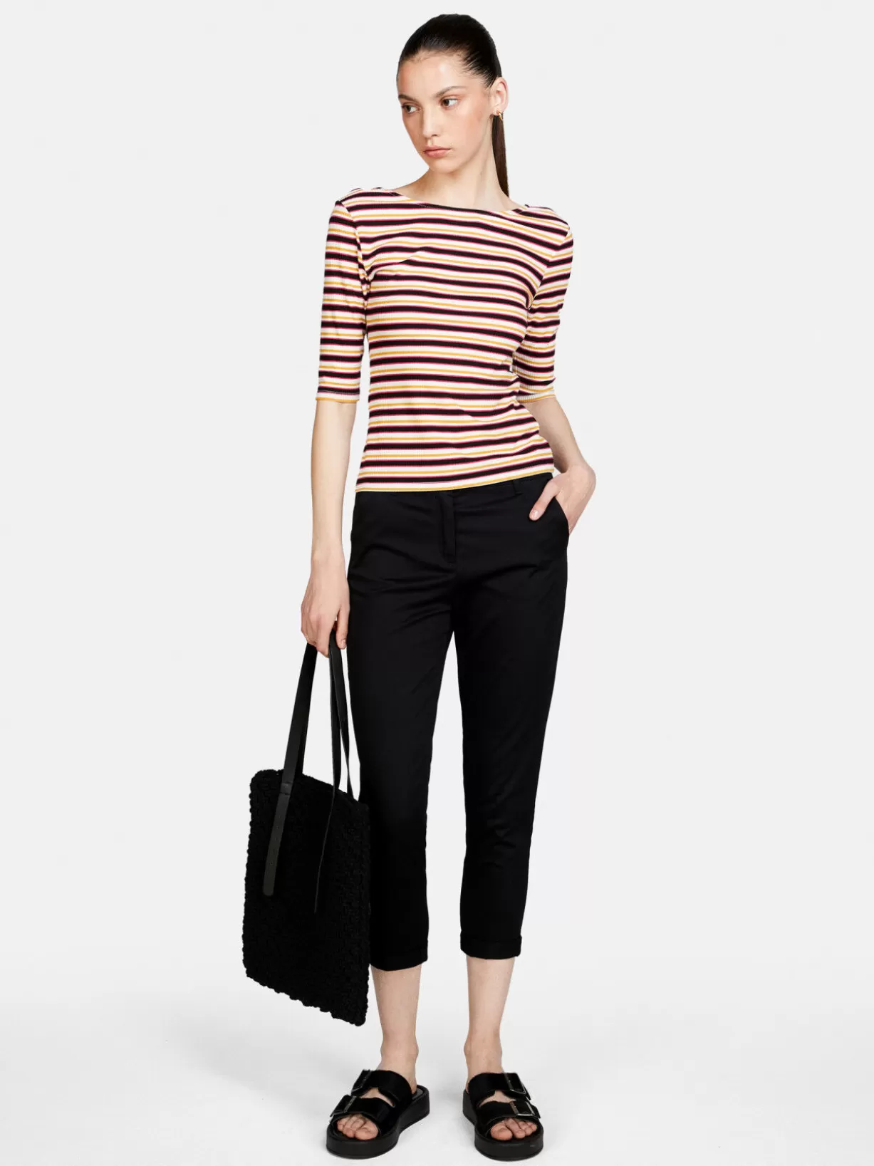 Cigarette Trousers With Cuff<Sisley Cheap