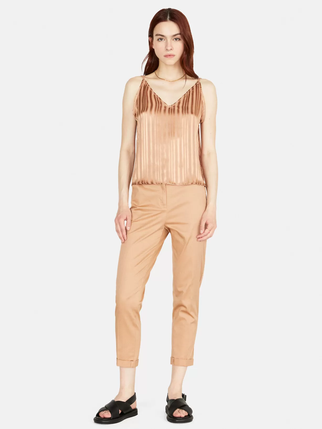 Cigarette Trousers With Cuff<Sisley Best Sale