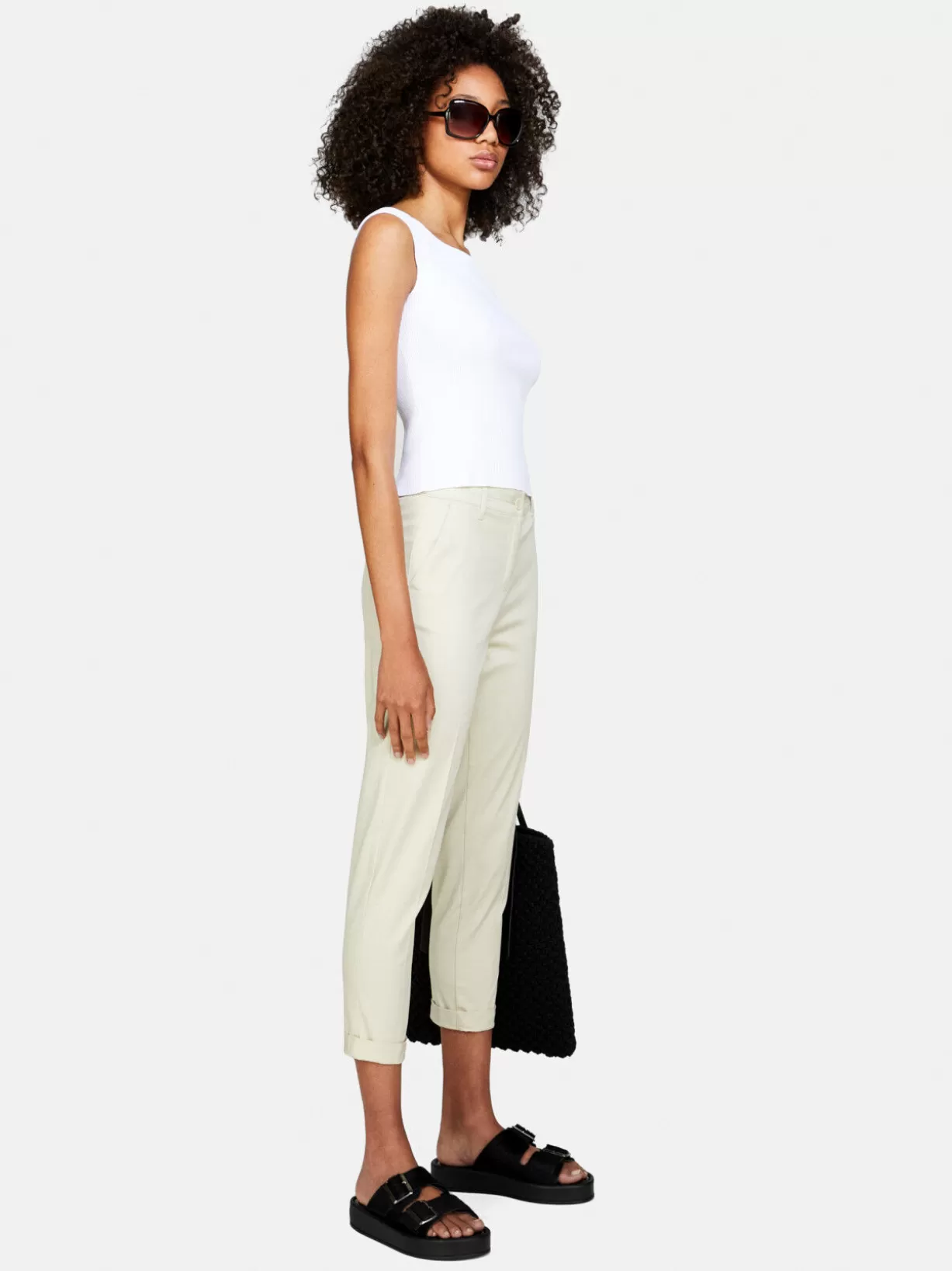 Cigarette Trousers With Cuff<Sisley Cheap