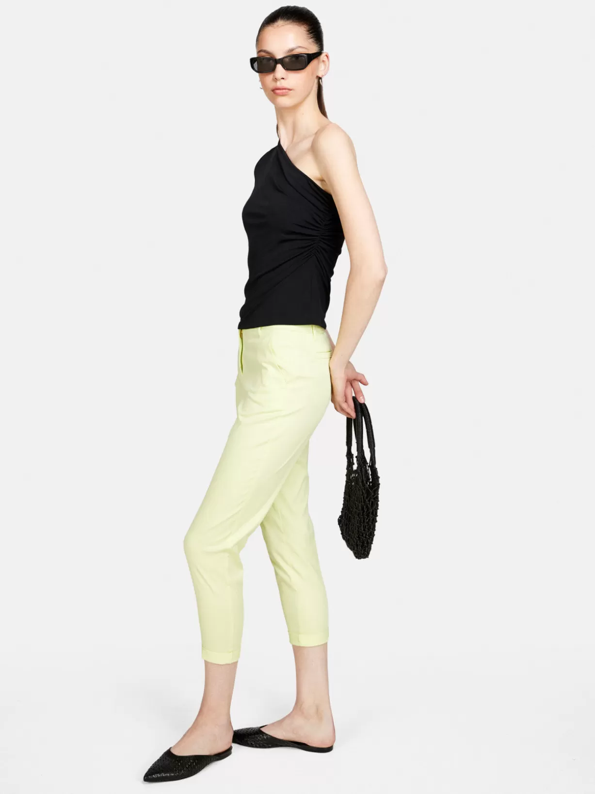 Cigarette Trousers With Cuff<Sisley Cheap