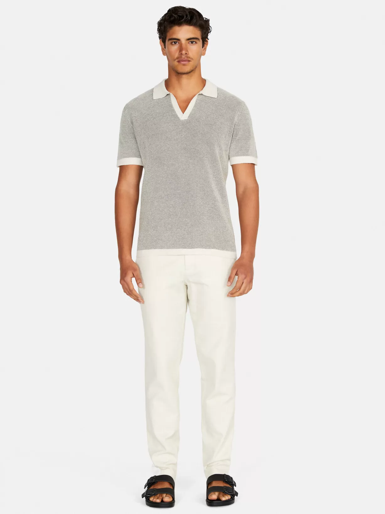 Clashing Knit Polo<Sisley Best Sale