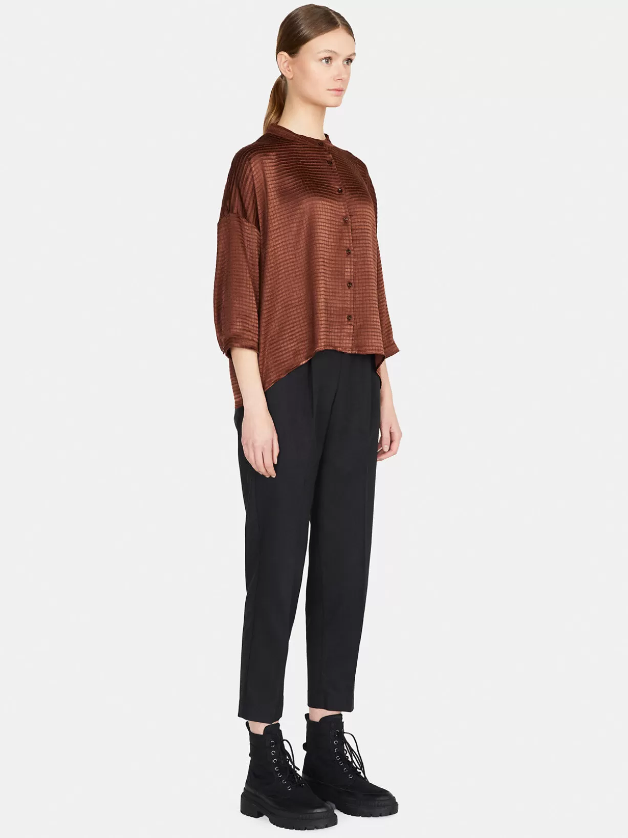 Comfort Fit Shirt In Satin<Sisley Outlet