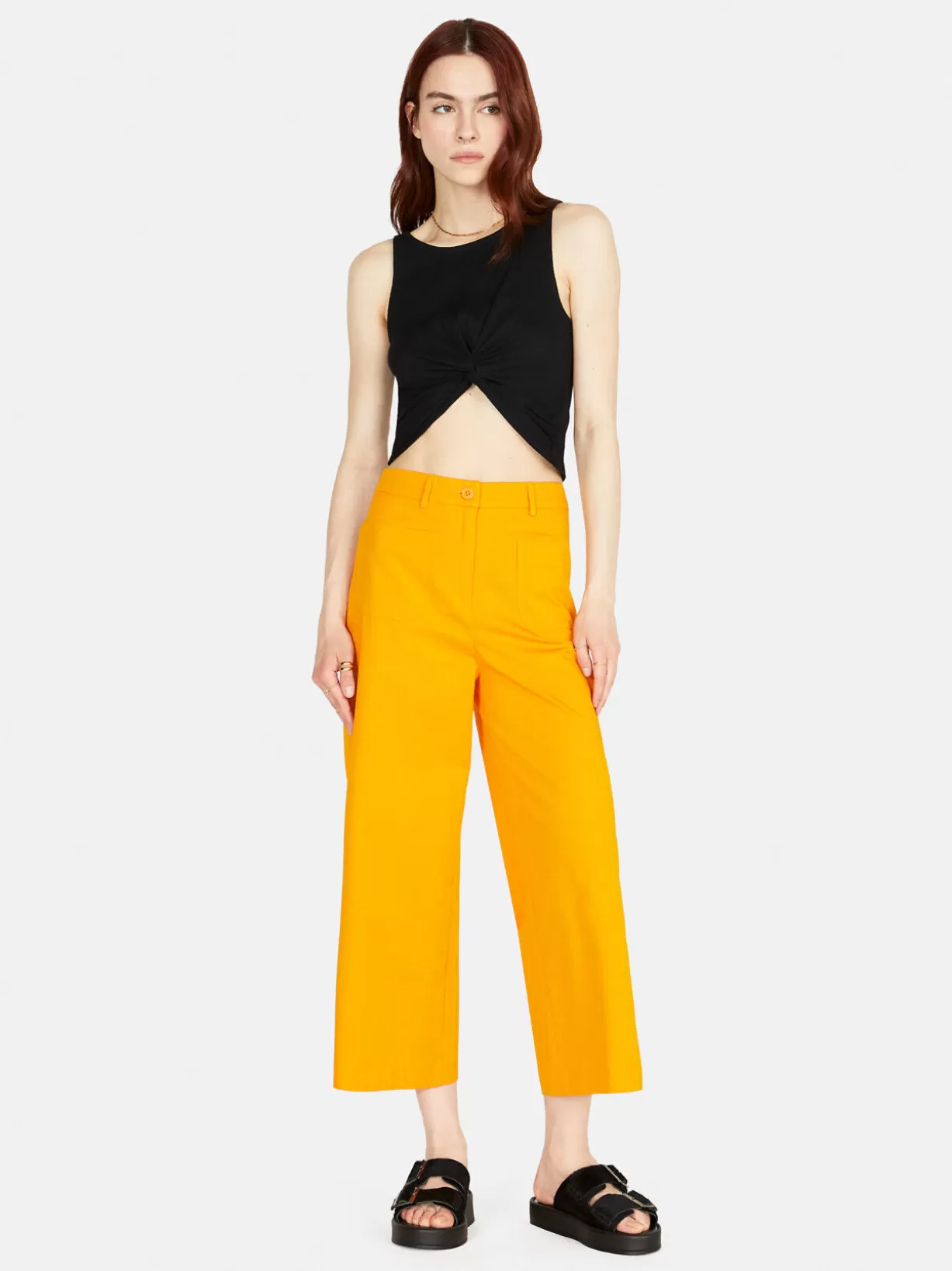 Cropped Trousers With Pockets<Sisley Cheap