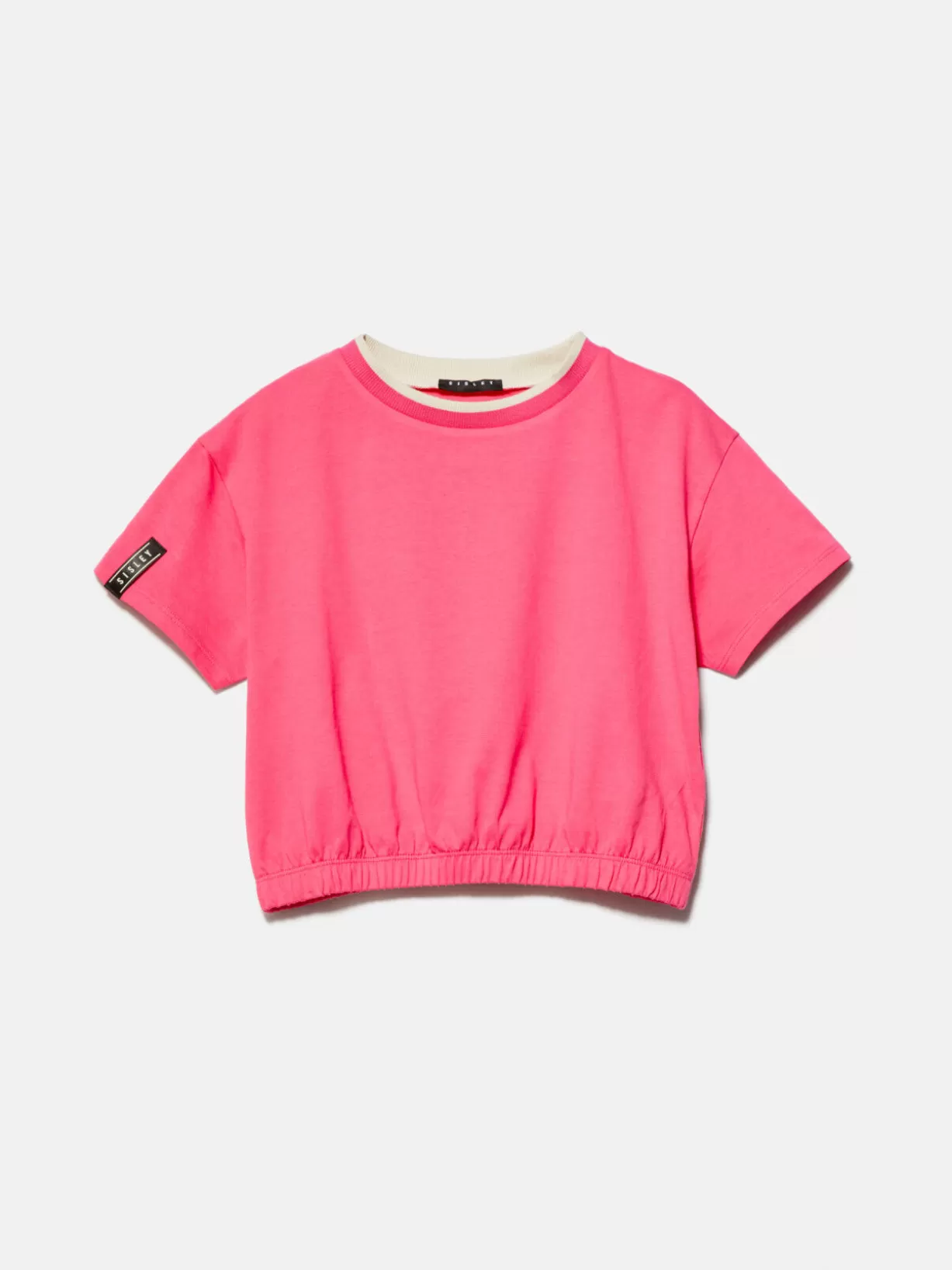 Cropped T-Shirt With Insert<Sisley Sale