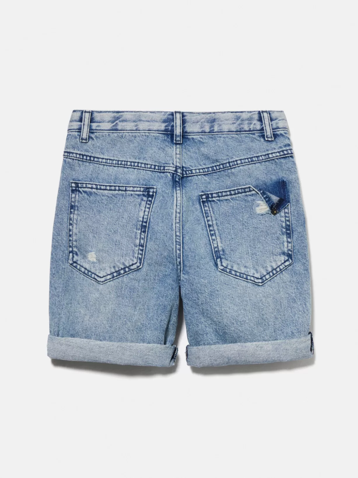 Denim Bermudas With Rips<Sisley Best