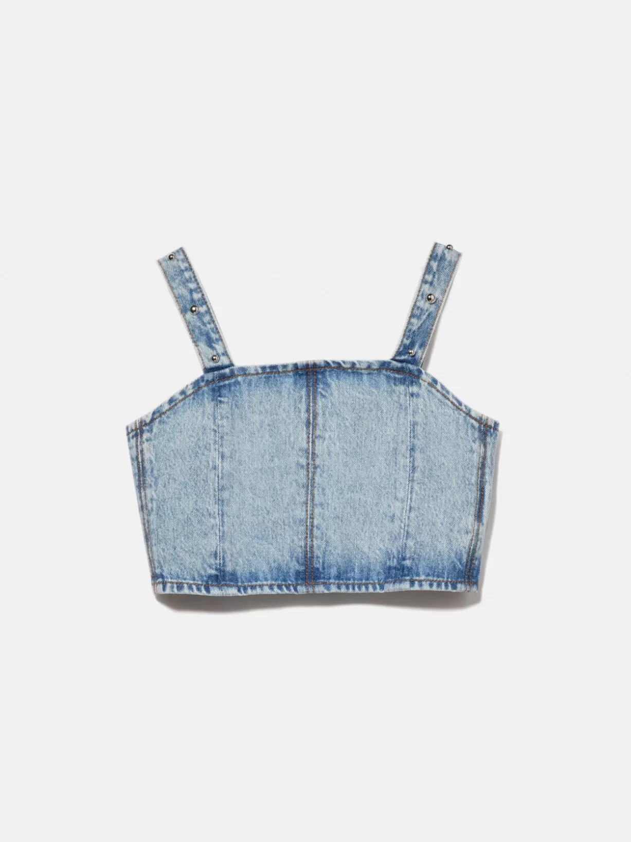 Denim Top With Studs<Sisley Fashion