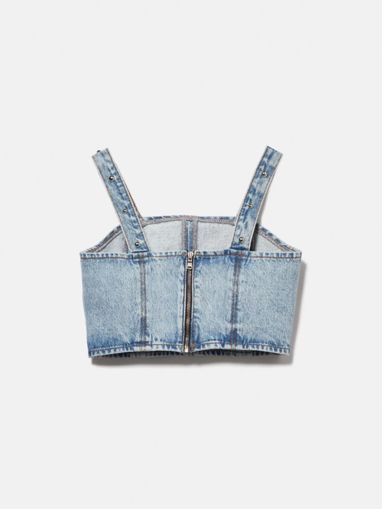 Denim Top With Studs<Sisley Fashion