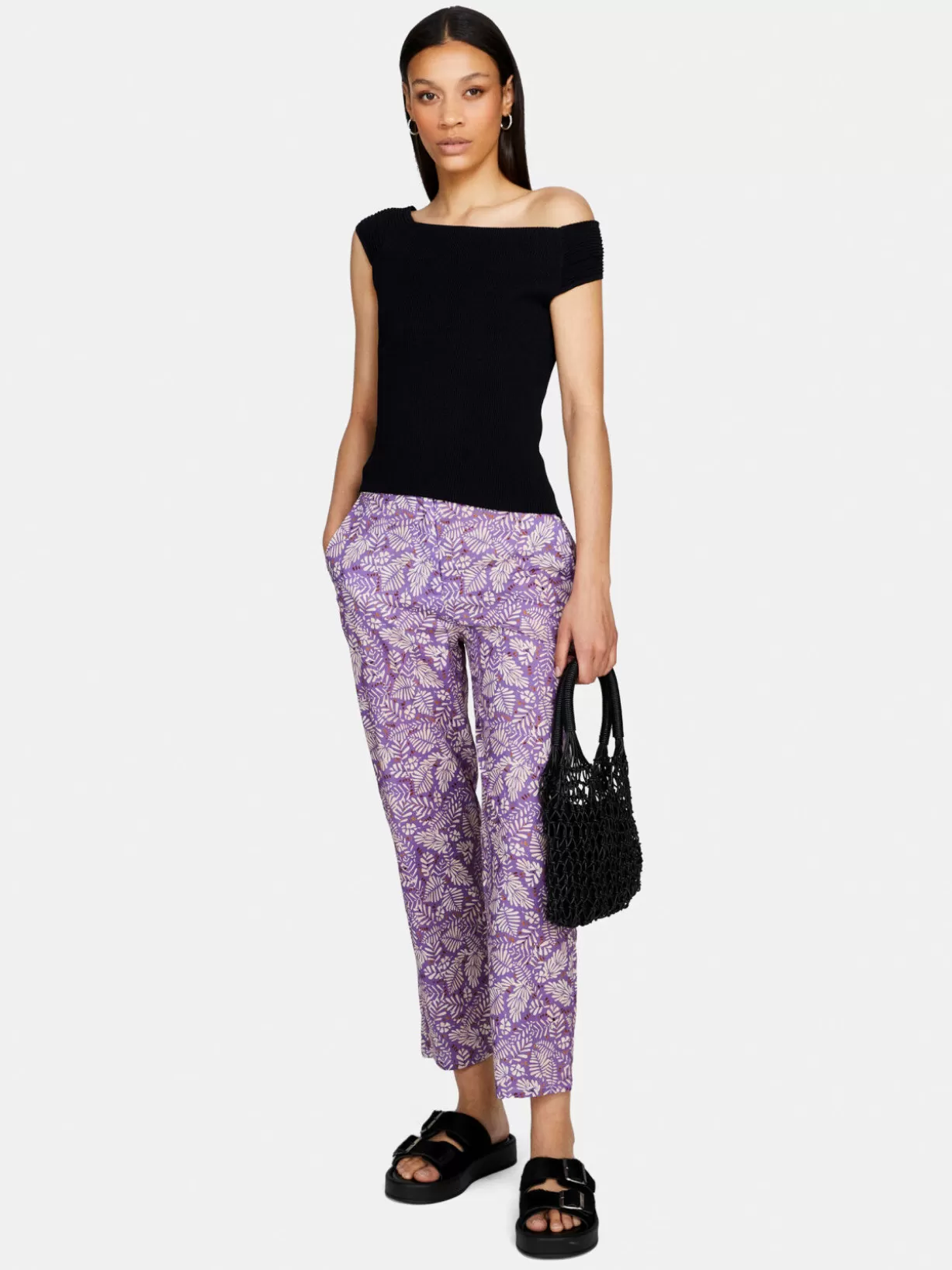 Flared Printed Trousers<Sisley Sale