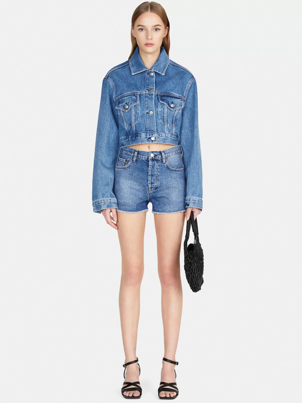 Fringed Jean Shorts<Sisley Hot