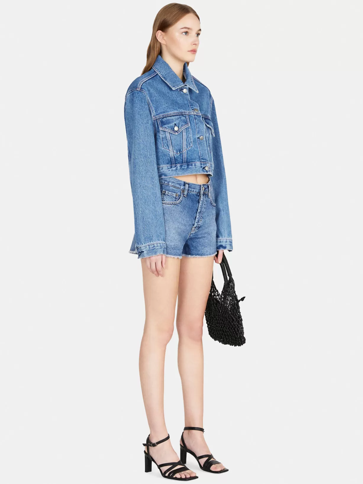 Fringed Jean Shorts<Sisley Hot