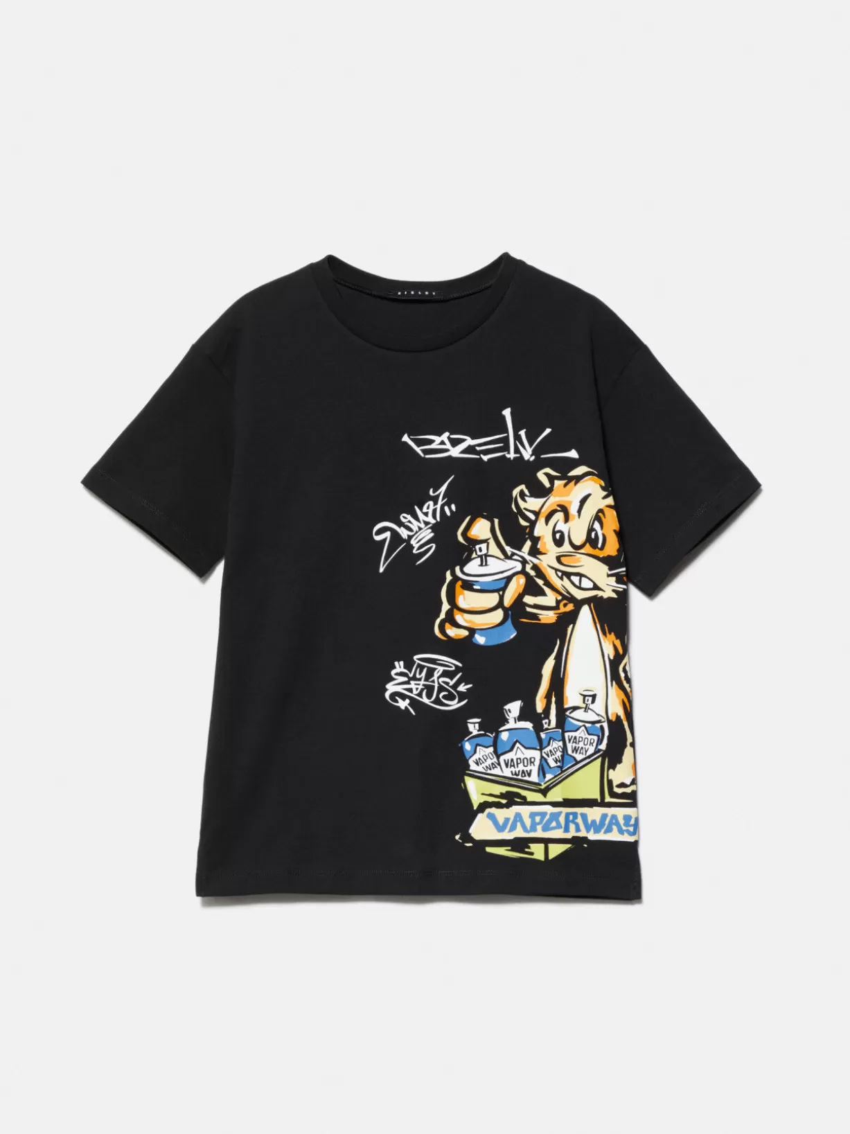 Graffiti Print T-Shirt<Sisley Online