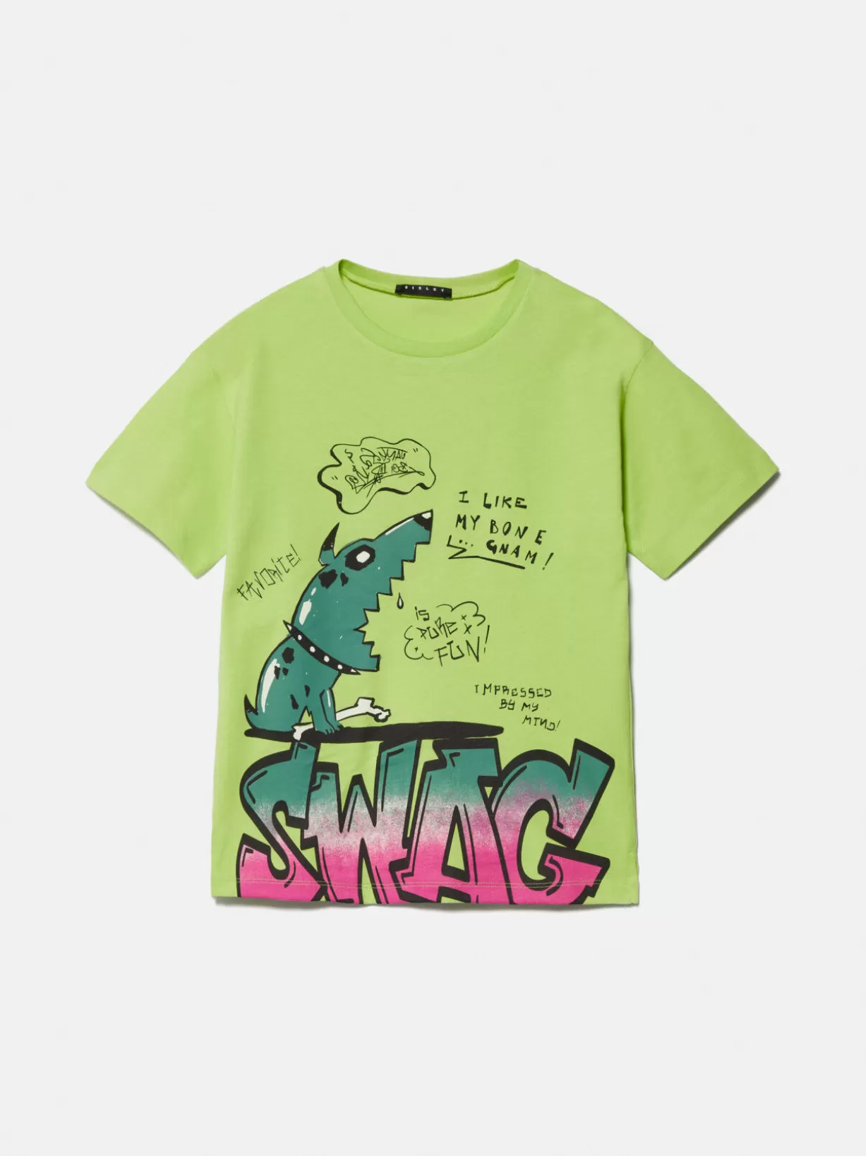 Graffiti Print T-Shirt<Sisley Outlet