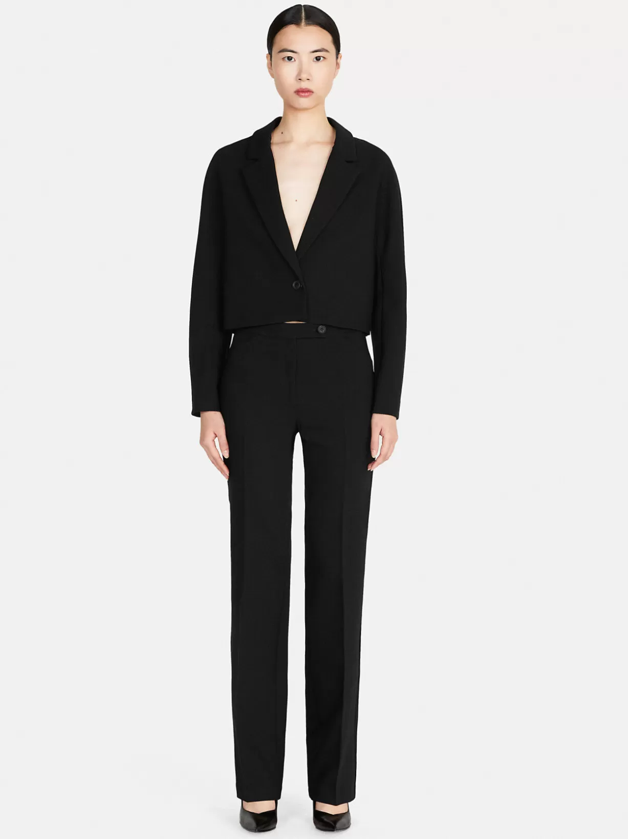 High-Waisted Flare Fit Trousers<Sisley Online