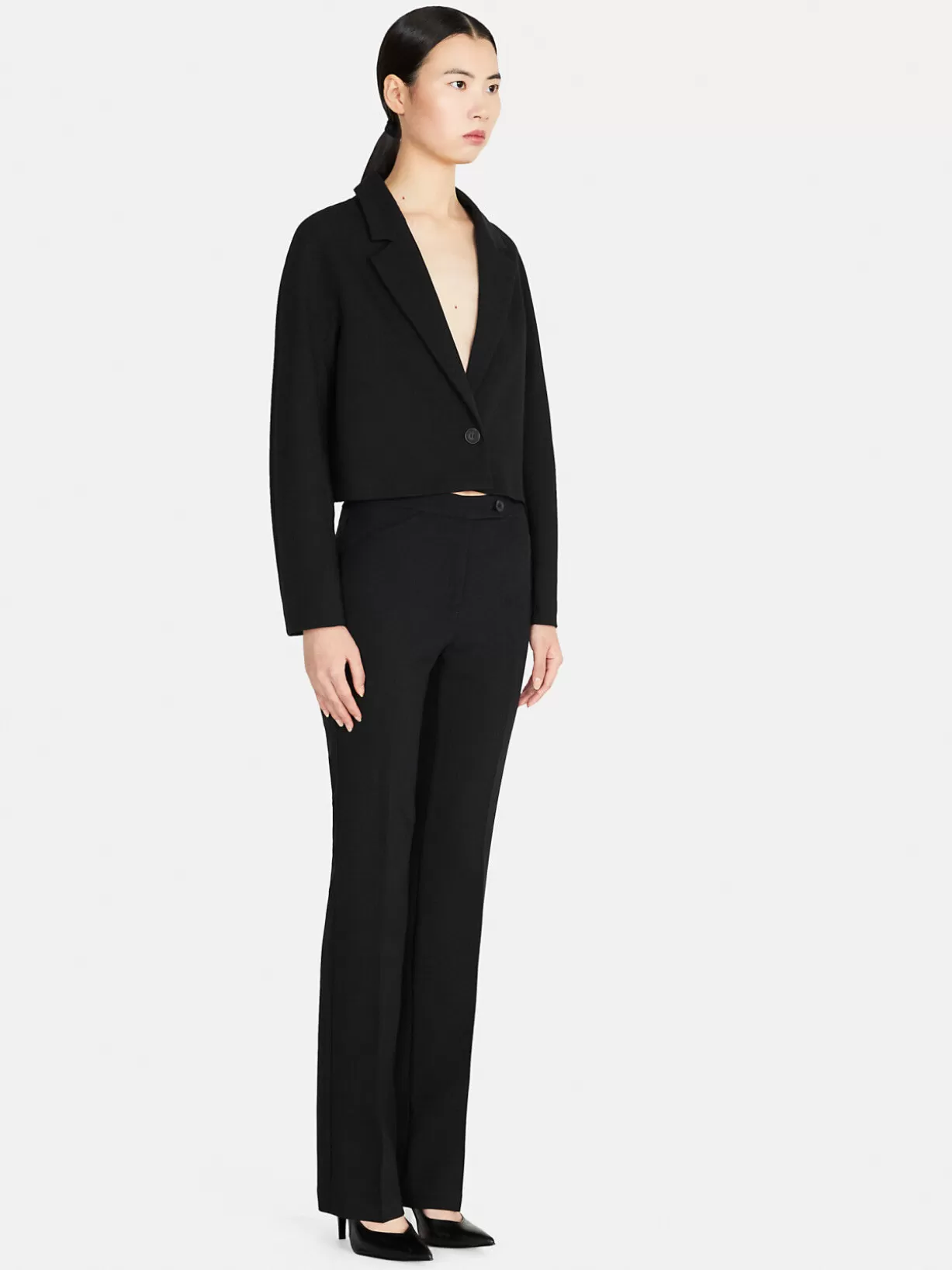 High-Waisted Flare Fit Trousers<Sisley Online