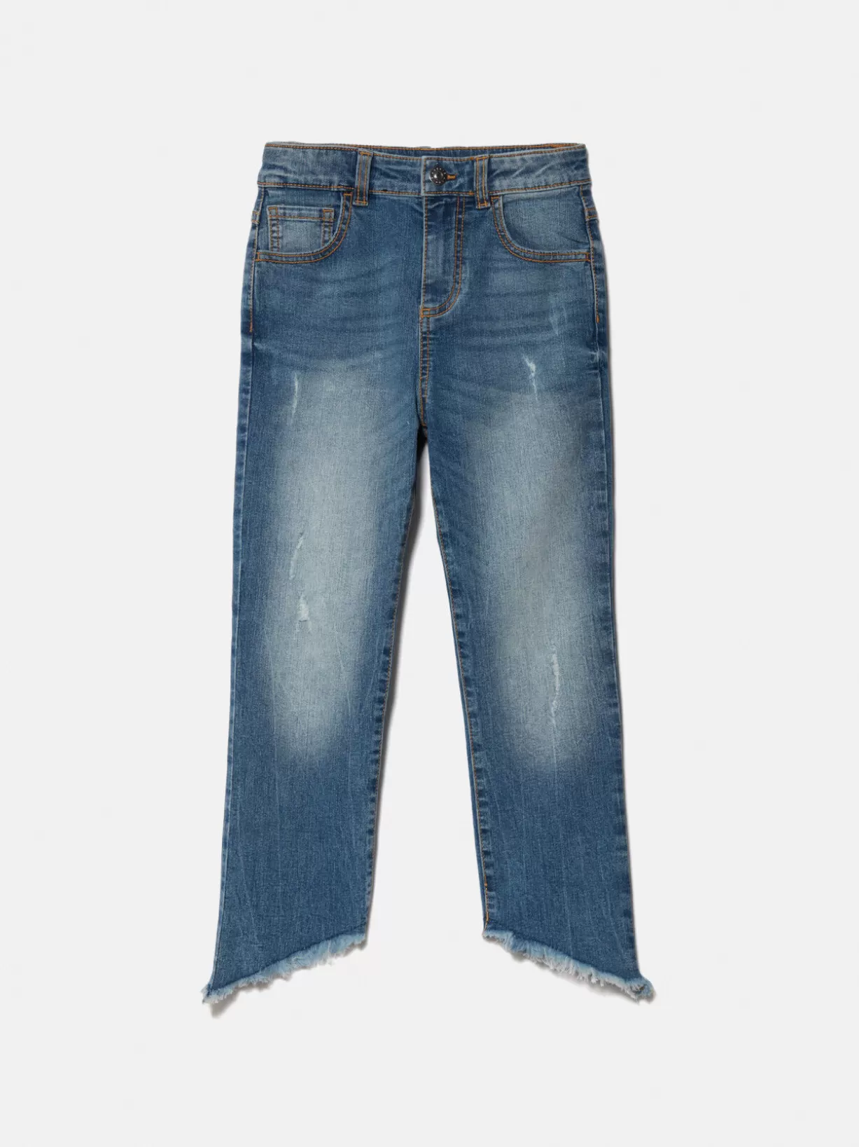 High-Waisted Jeans With Rips<Sisley Sale