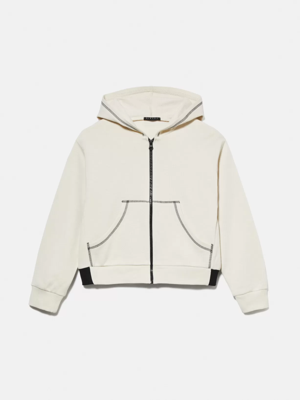 Hoodie With Logoed Elastic<Sisley Discount