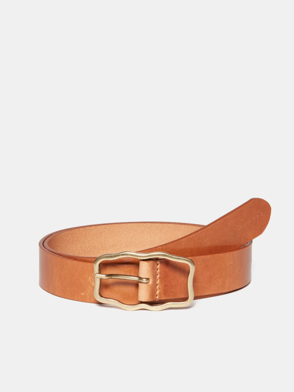 Leather Belt With Shaped Buckle<Sisley Discount