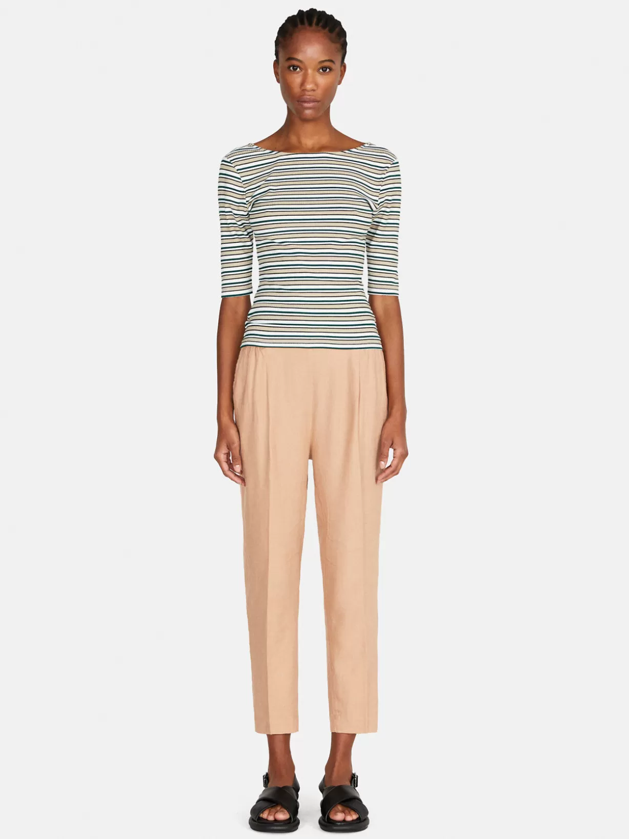 Linen Blend Jogger Trousers<Sisley Hot