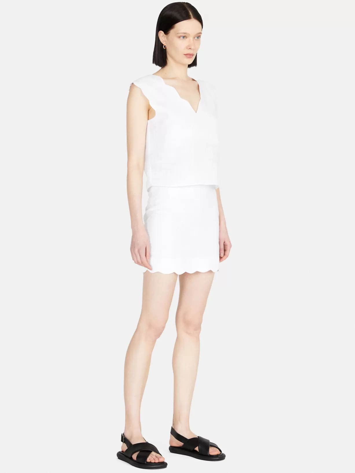 Mini Skirt In Linen<Sisley Clearance