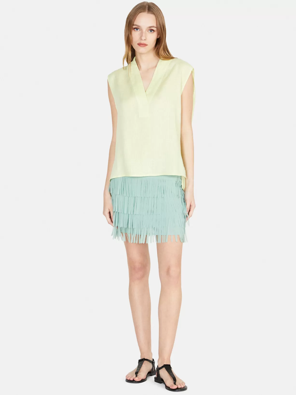 Mini Skirt With Fringes<Sisley Discount