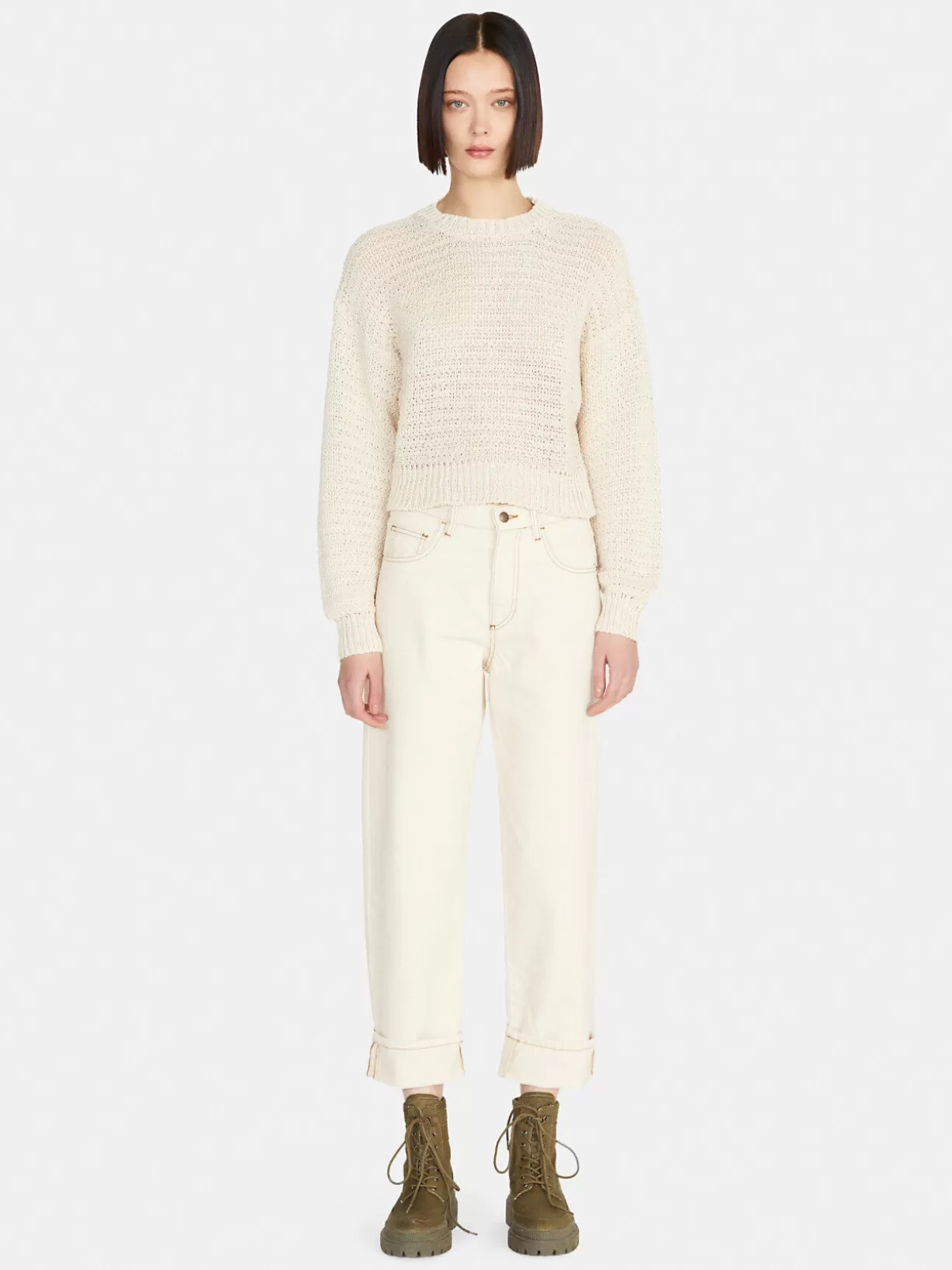 Natural Colored Baggy Fit Jeans<Sisley Cheap