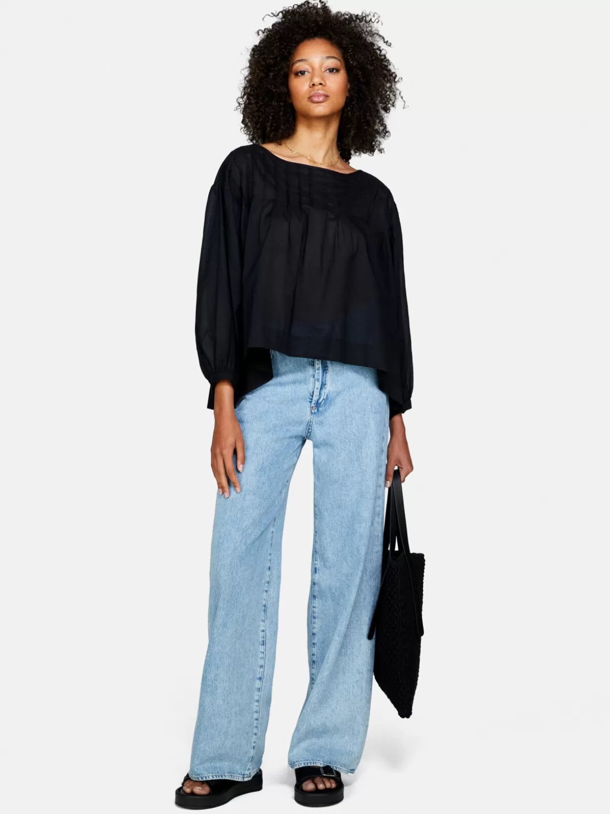 Oversized Blouse With Pleats<Sisley Shop