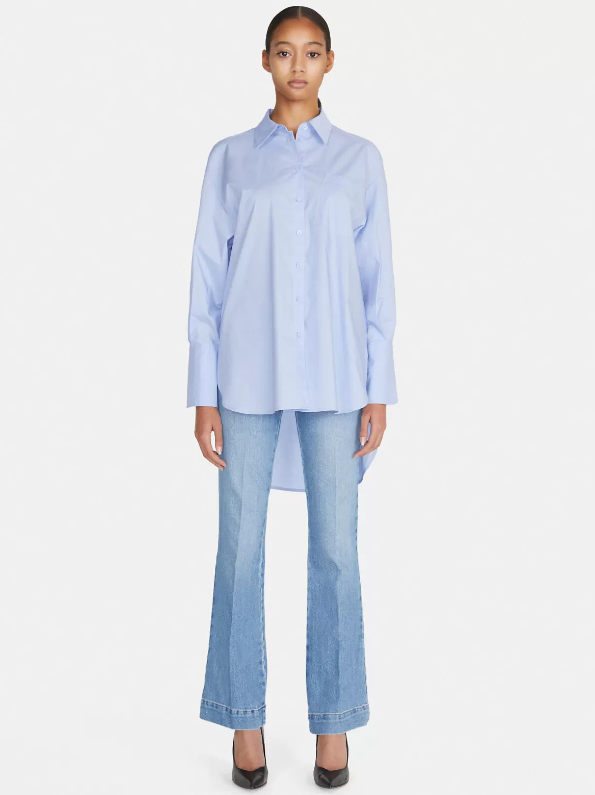 Oversized Fit Shirt In 100% Cotton<Sisley Flash Sale