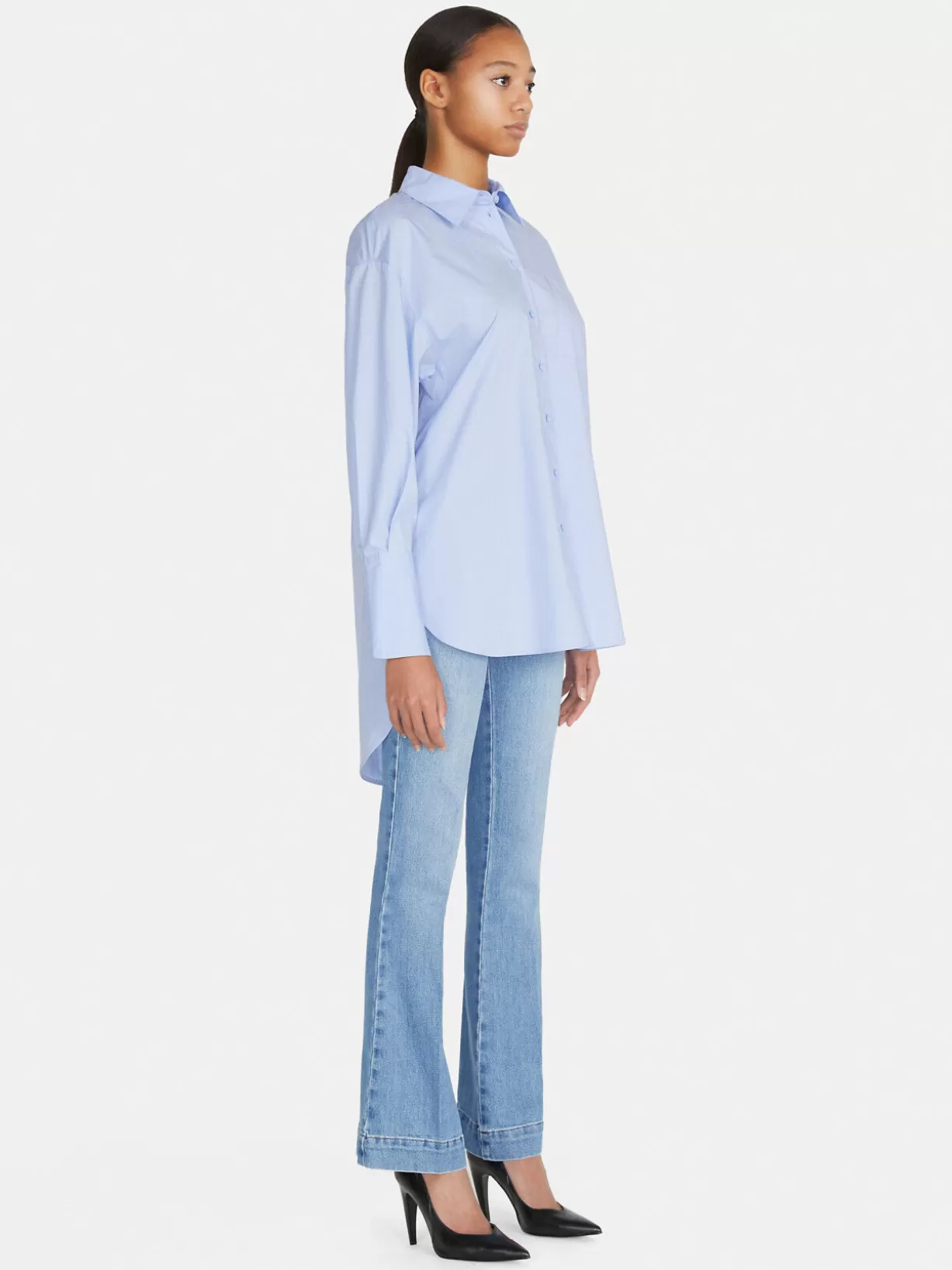 Oversized Fit Shirt In 100% Cotton<Sisley Flash Sale