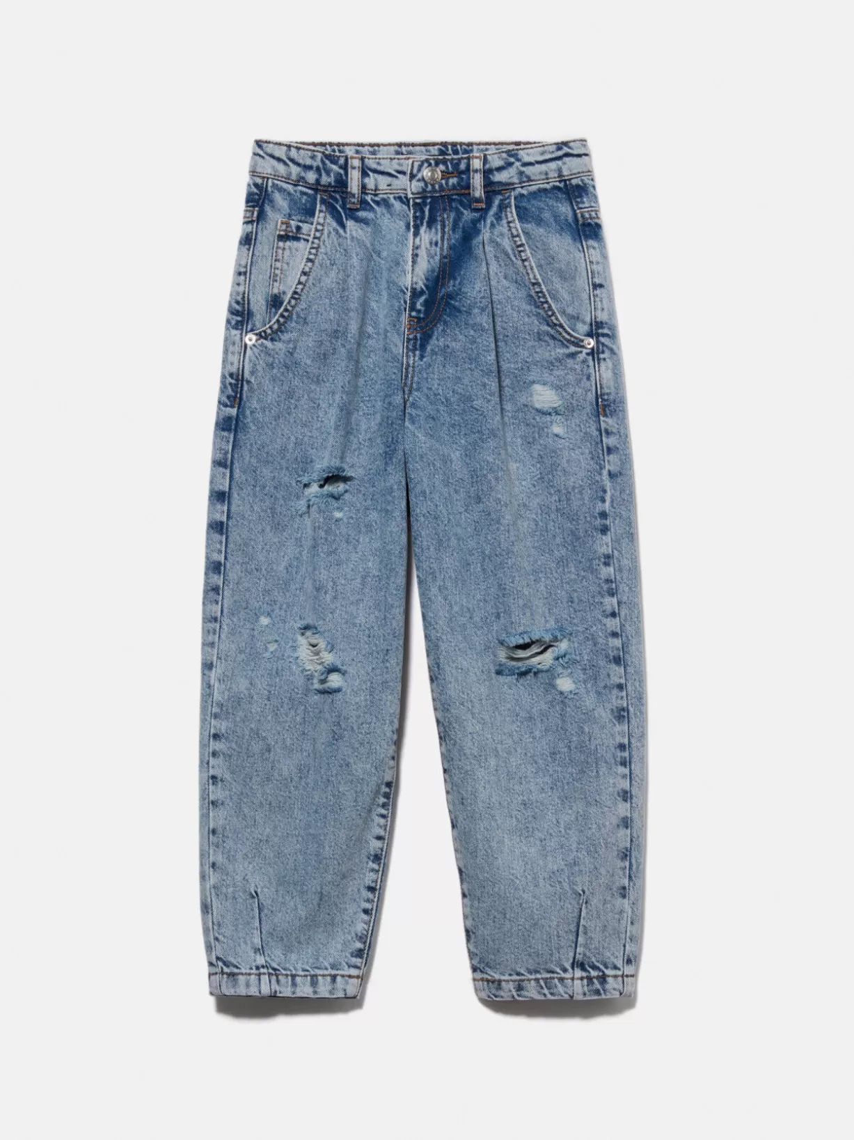 Oversized Jeans With Rips<Sisley Shop