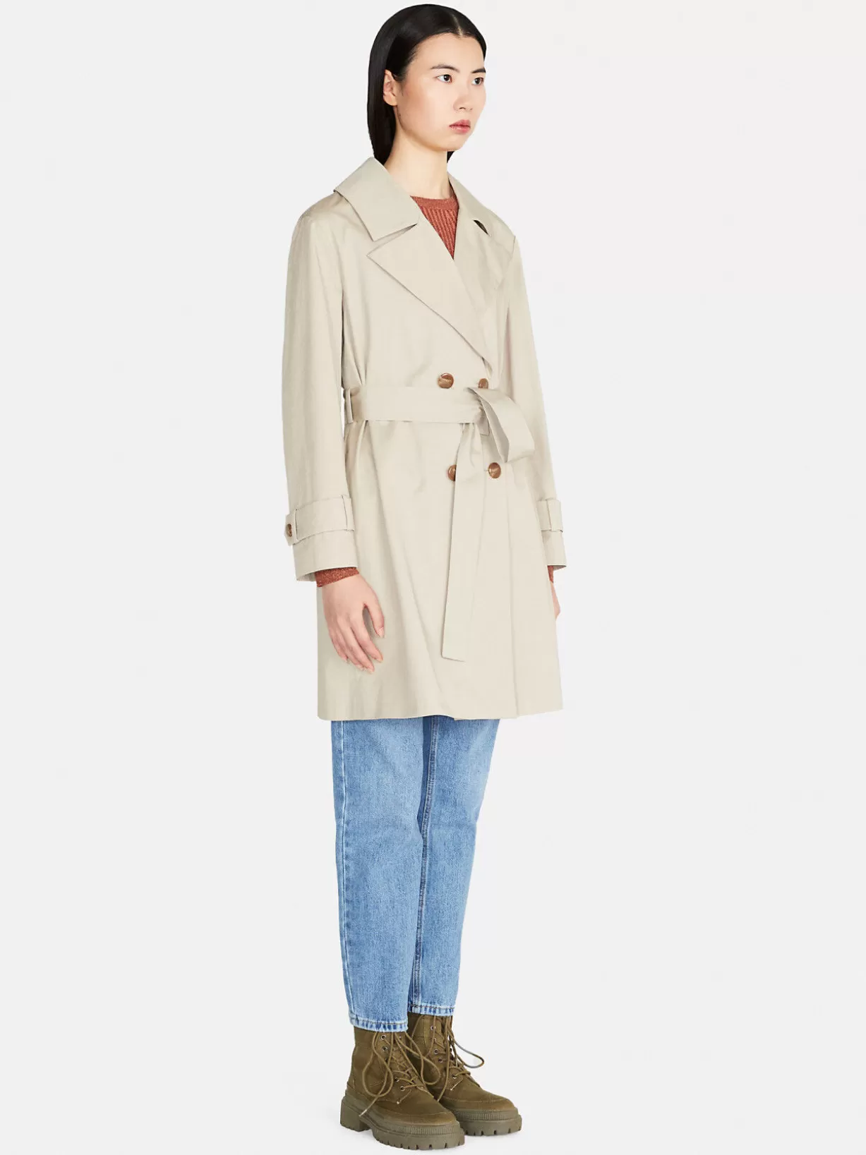 Oversized Trench Coat With Sash<Sisley Store