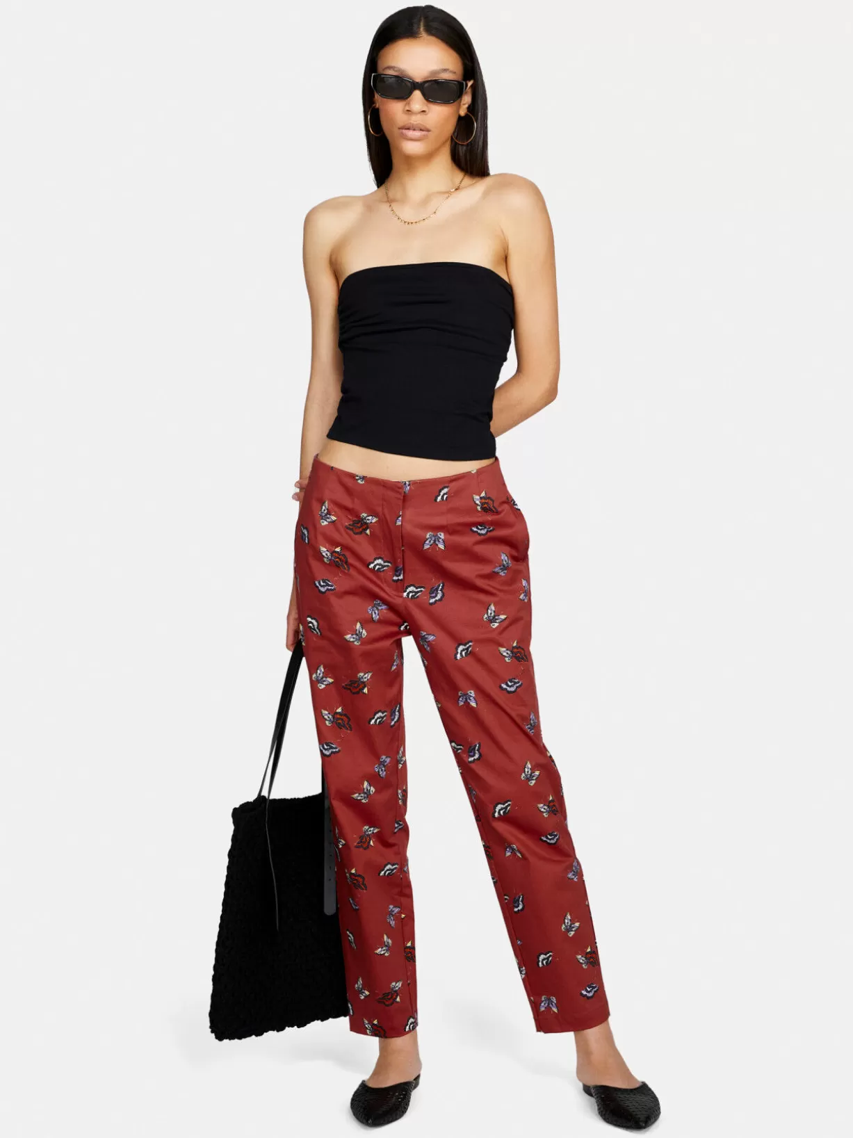 Printed Cigarette Trousers<Sisley Best Sale