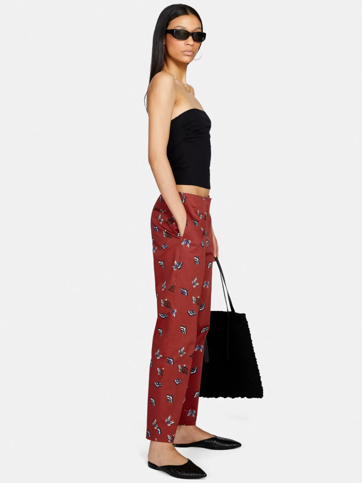 Printed Cigarette Trousers<Sisley Best Sale