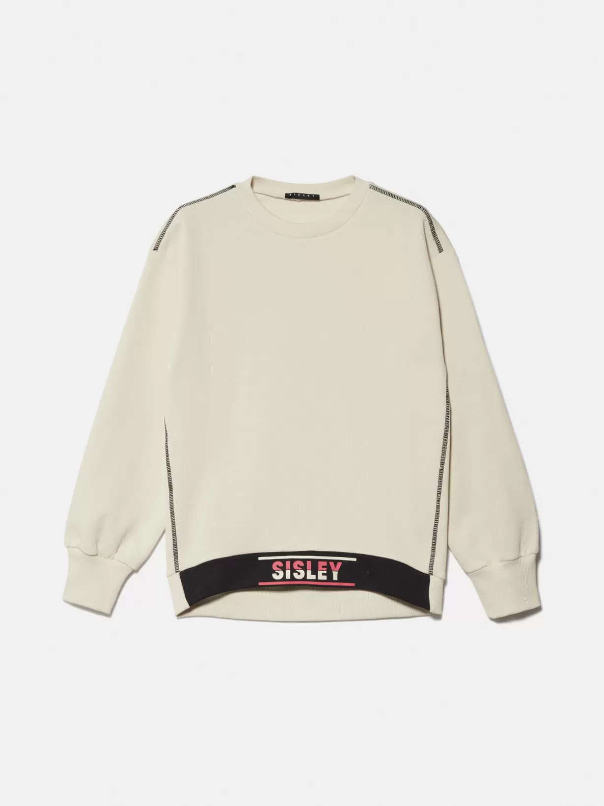 Pullover Sweatshirt With Logoed Elastic<Sisley Flash Sale