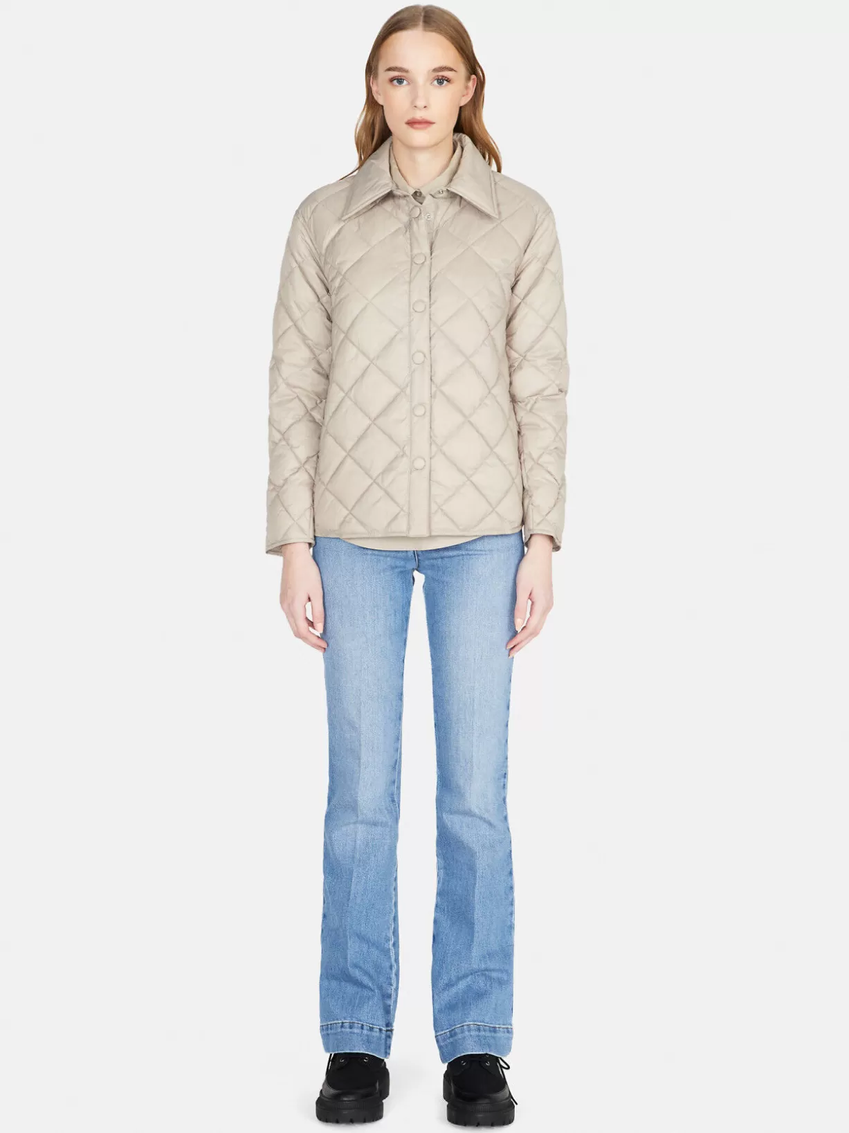 Quilted Shirt-Jacket<Sisley Hot