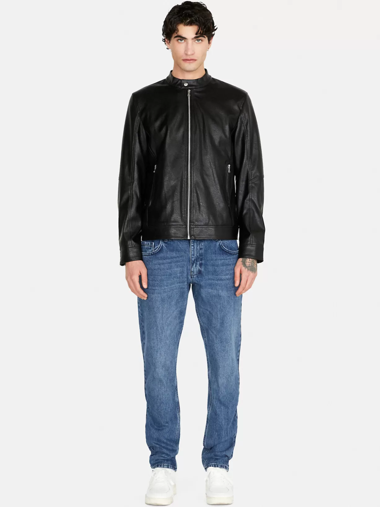 Regular Fit Biker Jacket<Sisley Cheap