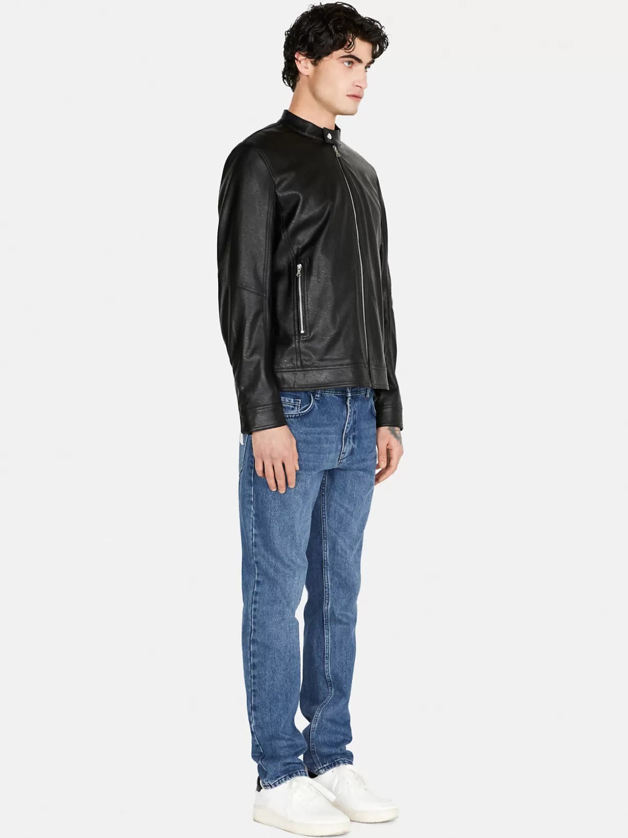 Regular Fit Biker Jacket<Sisley Cheap