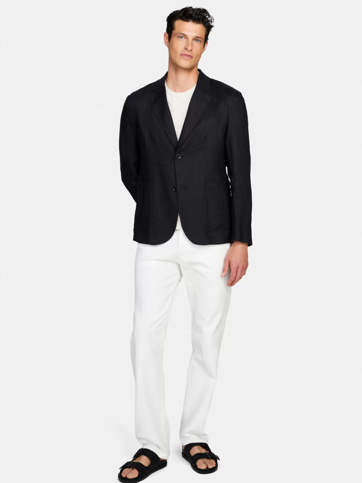 Relaxed Fit 100% Linen Jacket<Sisley Cheap