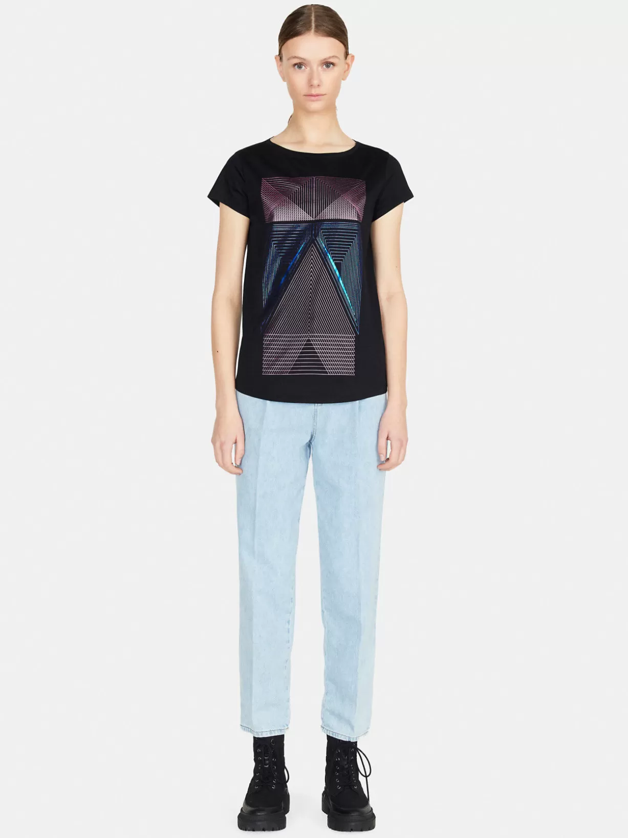 Relaxed Fit T-Shirt With Print<Sisley Flash Sale