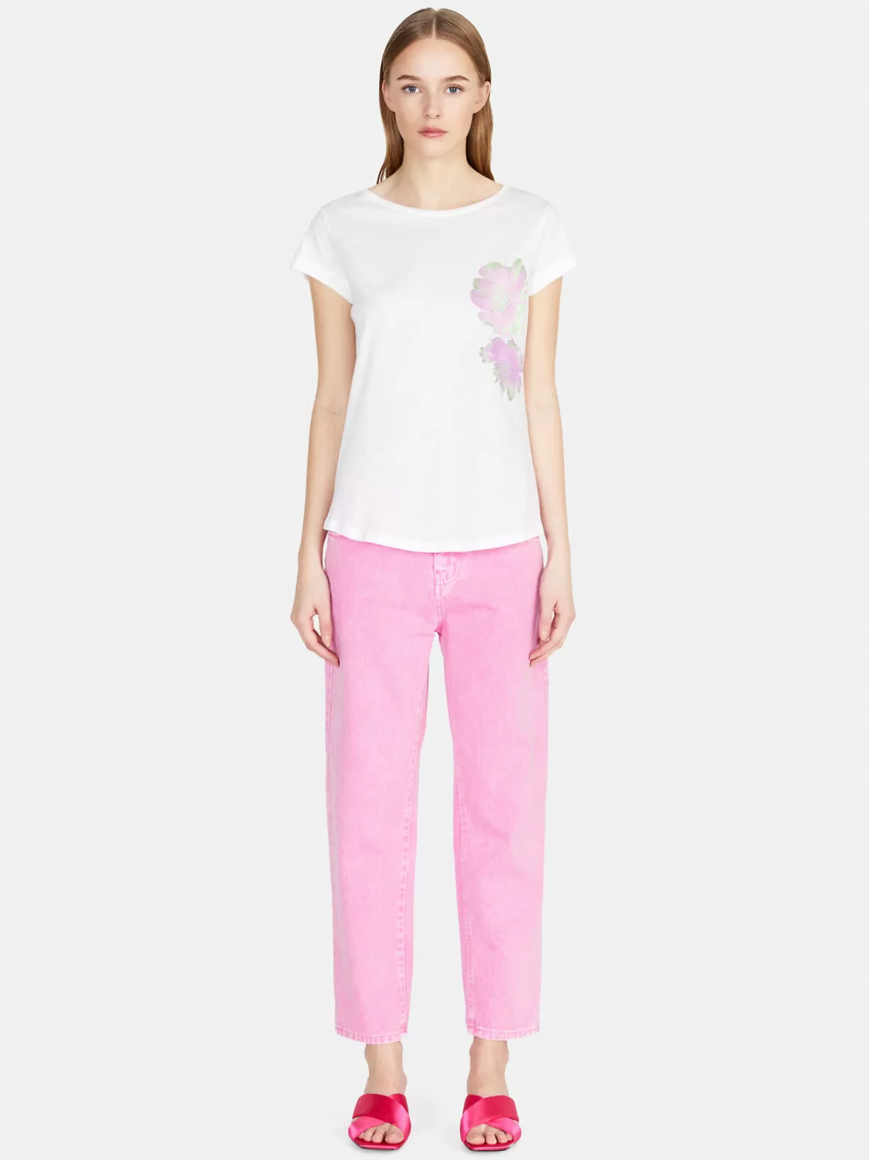 Relaxed Fit T-Shirt With Print<Sisley Best Sale