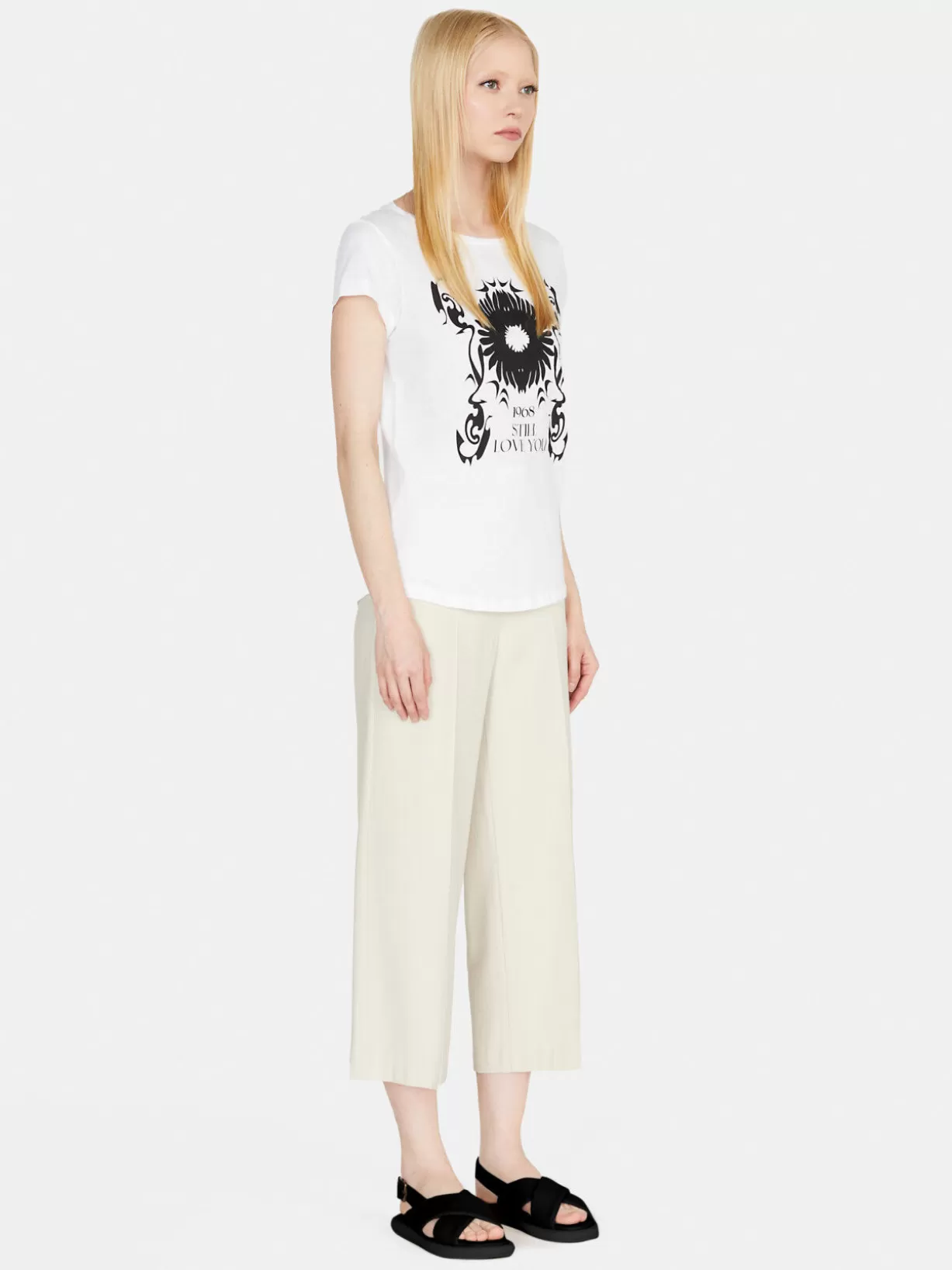 Relaxed Fit T-Shirt With Print<Sisley Online