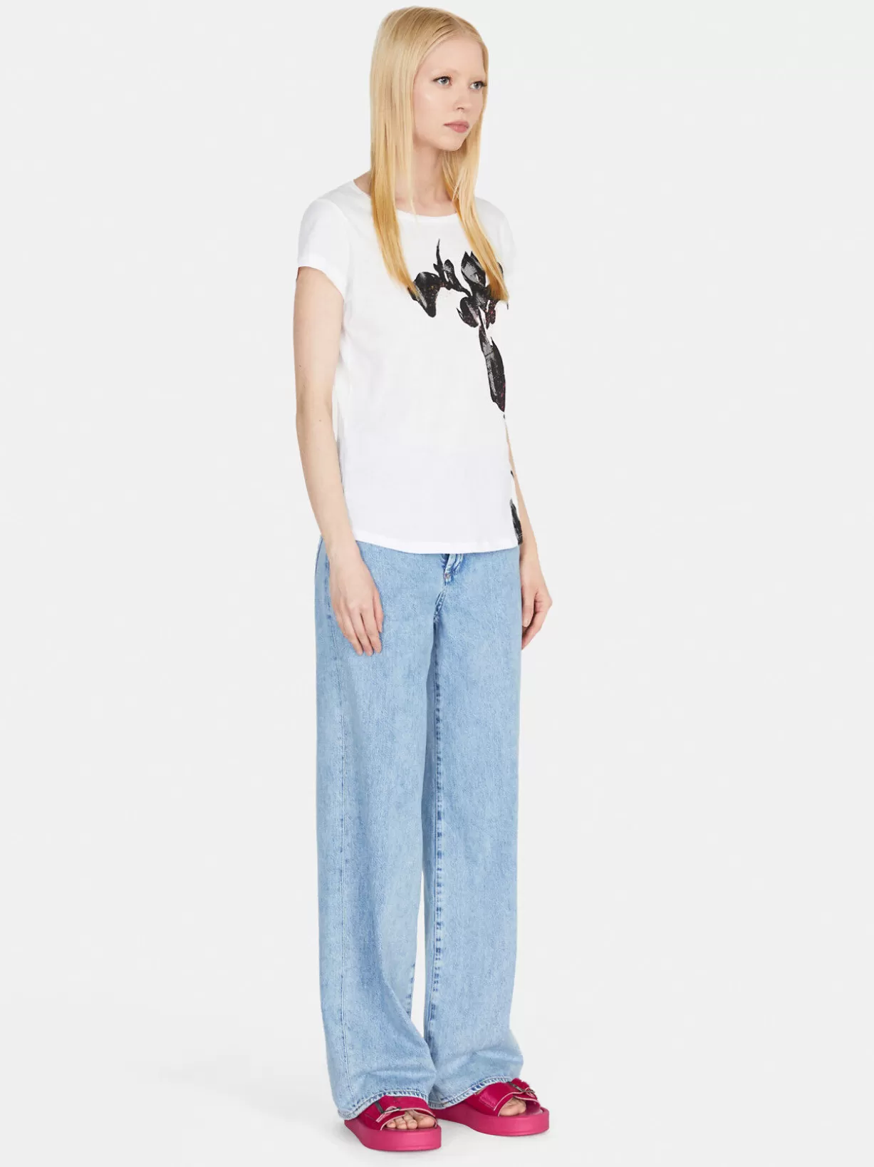 Relaxed Fit T-Shirt With Print<Sisley Best Sale