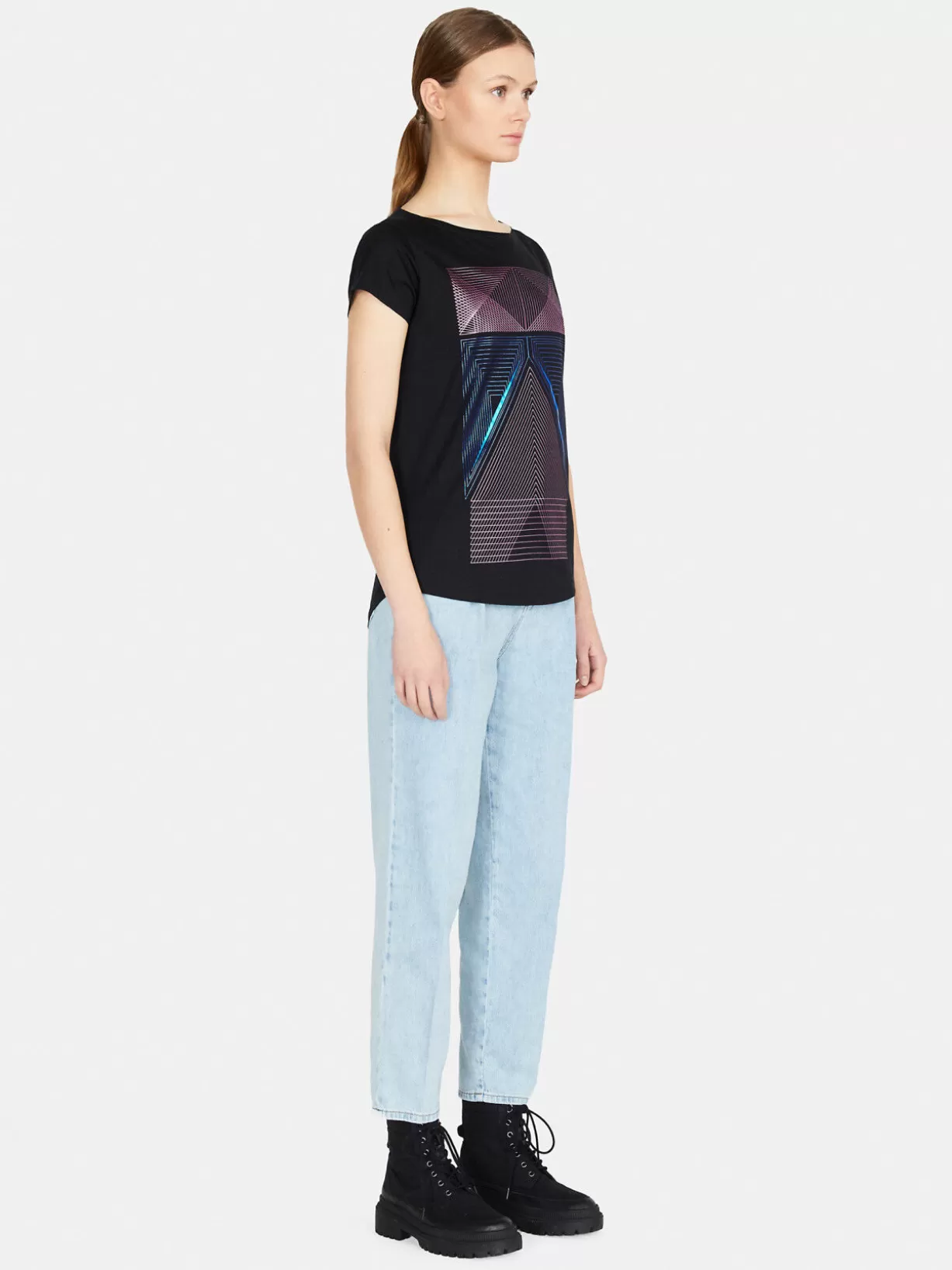 Relaxed Fit T-Shirt With Print<Sisley Flash Sale