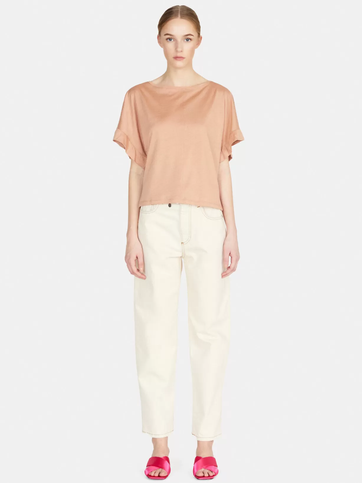 Relaxed Fit T-Shirt With Ruffles<Sisley Fashion