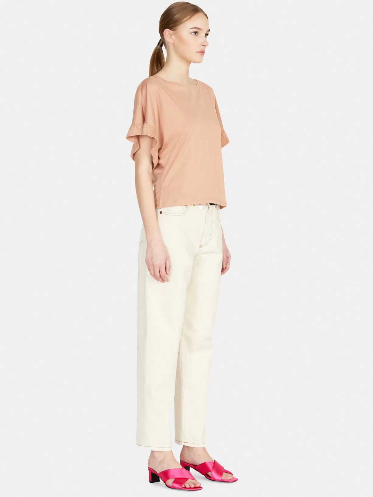 Relaxed Fit T-Shirt With Ruffles<Sisley Fashion